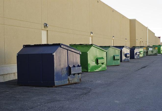 closed construction dumpster with a sign prohibiting unauthorized access in Bromley, KY